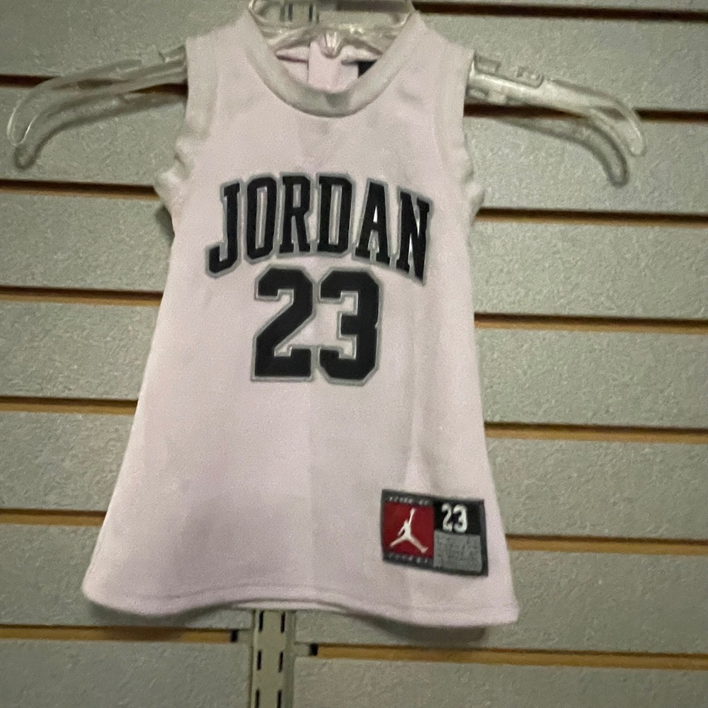 Jordan 23 Girls Mesh‎ Basketball Jersey Dress Light Pink Lavender Size 12M